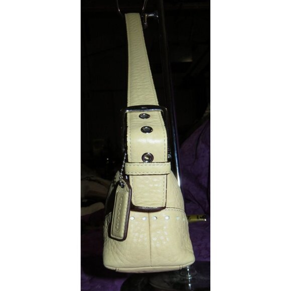 Coach 2004 Vintage Hampton pebbled leather demi baguette shoulder bag 5052 - Picture 3 of 10